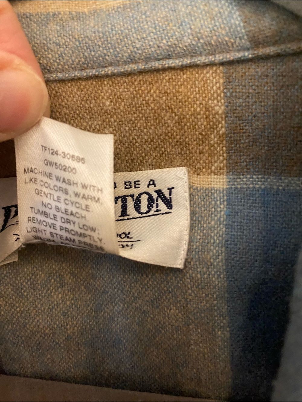 Vtg Pendleton Women’s 49er Medium Blue Plaid Button-Front Wool Jacket Work Chore - Picture 7 of 11